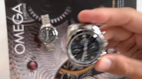 Omega Speedmaster Reduced next to the new Speedmaster 38