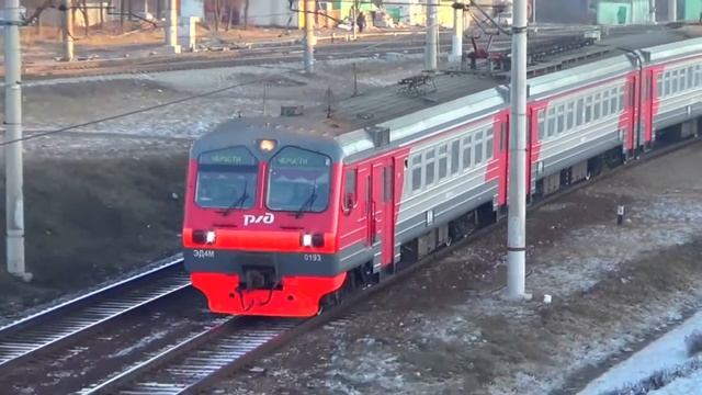 Люберецкие просторы! Электропоезд ЭД4м-0182 смотреть онлайн