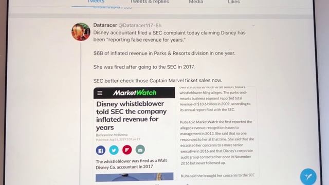 EX-DISNEY ACCOUNTANT turns WHISTLEBLOWER! “Disney routinely over-reports revenue by the BILLIONS!" смотреть онлайн