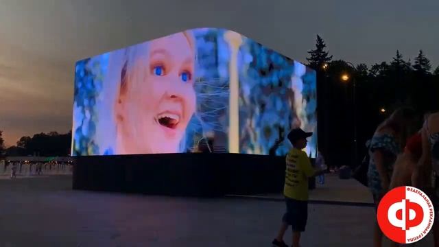 Реклама на 3D Кубе в Москве, Речной вокзал смотреть онлайн