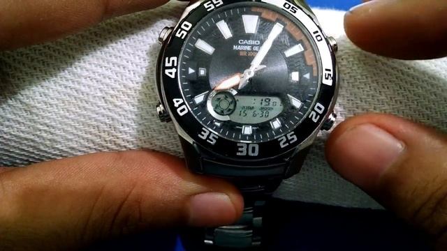 Casio AMW 710: Como Acertar Hora Digital E Data  (Parte-1 De 8) | Rafa Medeiros