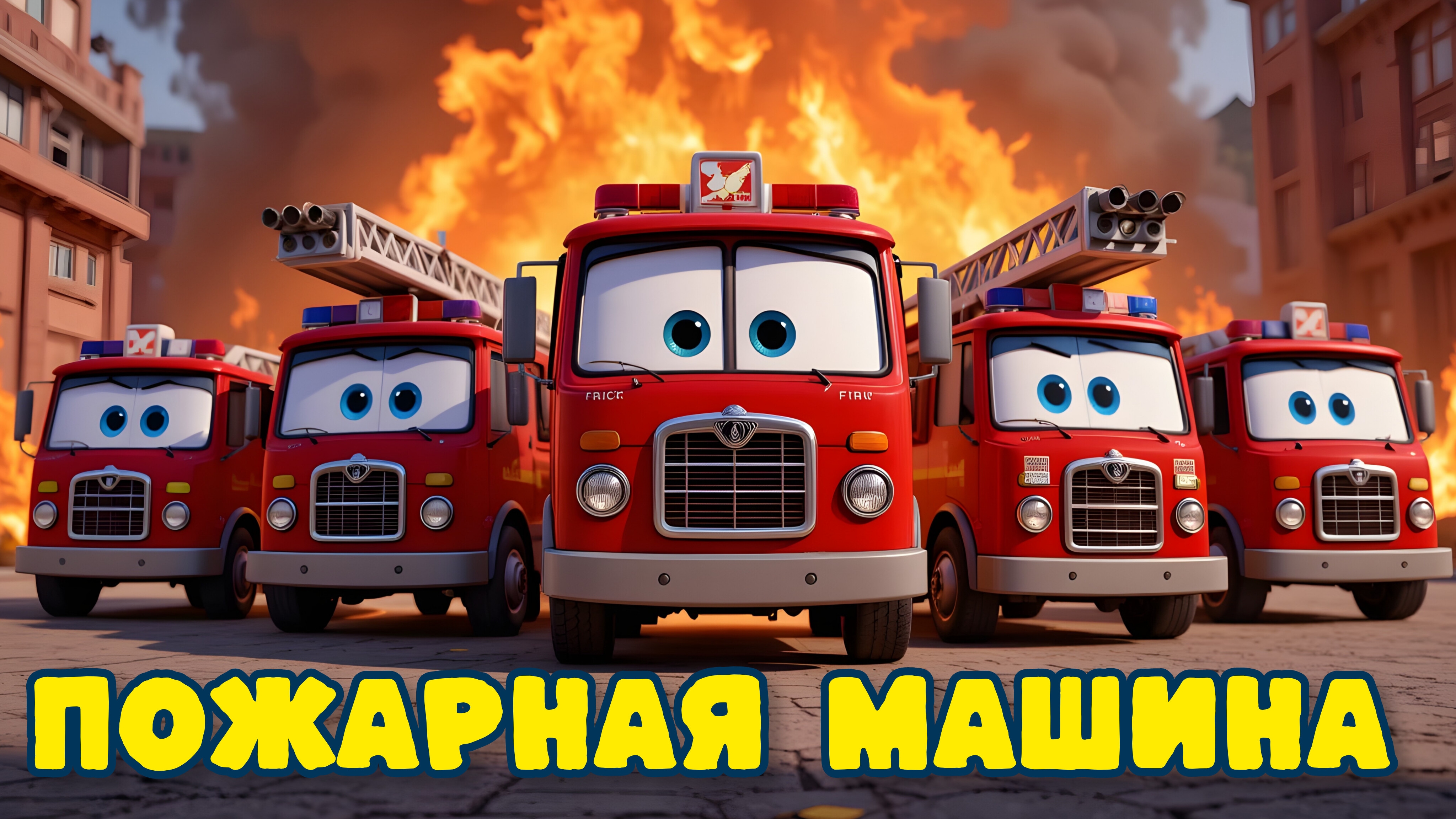 Песенка про ПОЖАРНУЮ МАШИНУ для детей | Песенка про машинки | Мультики про машинки смотреть онлайн