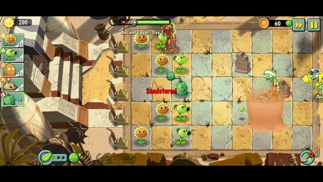 День 2 Древнего Египта / Plants vs Zombies 2 (Растения против зомби 2) / Прохождение смотреть онлайн