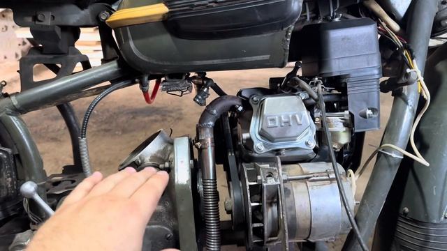 Мотоцикл Урал с двигателем от мотоблока часть 2