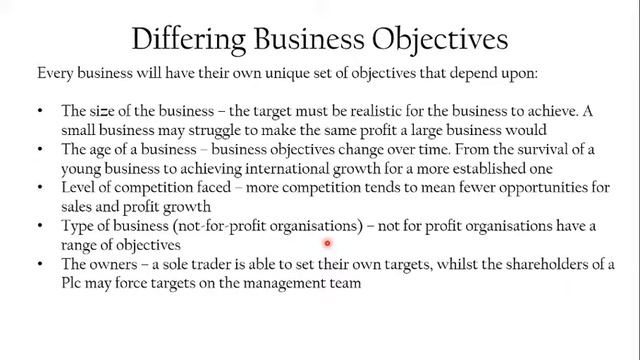 GCSE 3.1 14 Changing Business Objectives смотреть онлайн