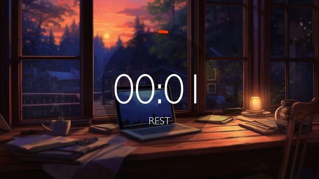 Pomodoro Timer with Ambient Music 🎧 2 hour study session (50/10) смотреть онлайн
