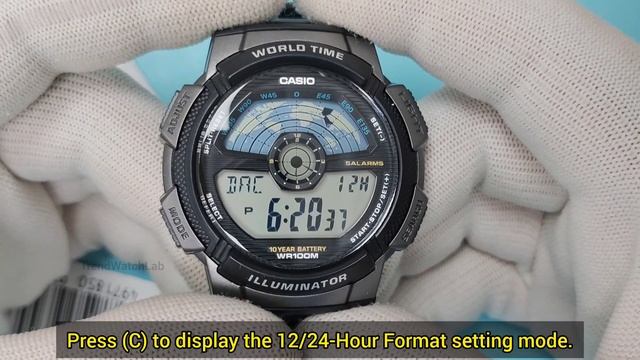 How To Set Time On Casio AE-1100 (3264)