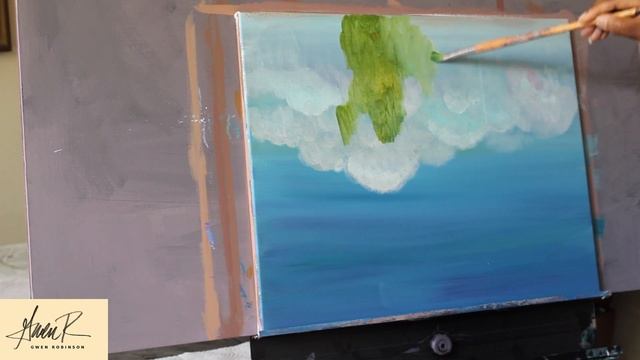 Painting with Gwen Tutorial Step-by-Step... Monet Homage... Water Lily Pond смотреть онлайн