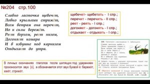 ГДЗ 4 класс, Русский язык, Упражнение. 204  Канакина В.П Горецкий В.Г Учебник, 2 часть