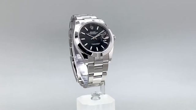 Rolex Datejust 41 Black Index Dial Stainless Steel Men's Watch 126300 360 View