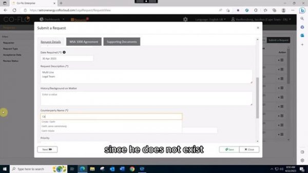 Co-Flo: How to submit a business request with Co-Flo