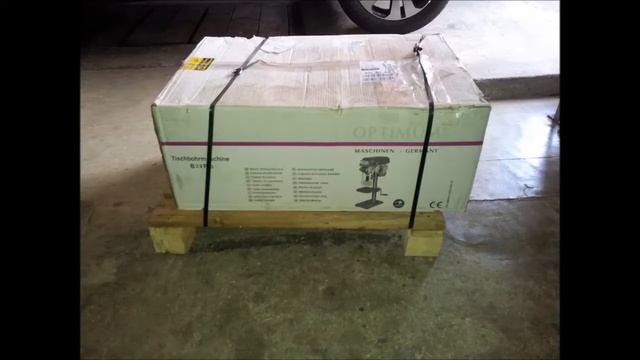 drill press OPTIMUM Opti B23 Pro+ unboxing + drill press stand build pics . смотреть онлайн