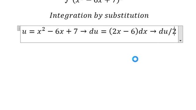 Calculus Help: Integral ∫ (x-3)/(x^2-6x+7)^2 Dx - Integration By Substitution - Techniques