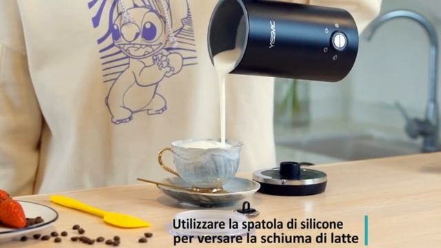 Cappuccinatore Montalatte Elettrico Yissvic 4 in 1: Gustosa schiuma di latte anche a freddo! смотреть онлайн
