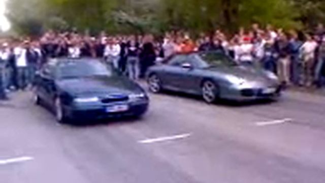 Opel Calibra vs Porsche смотреть онлайн