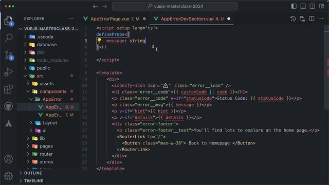 67 Use Props and Vue.js Deep Pseudo-class to Create a Dev Error Component смотреть онлайн