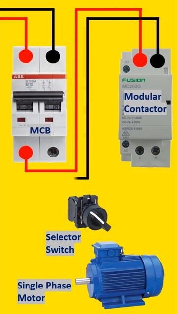 Модульное контакторное подключение однофазного двигателя смотреть онлайн