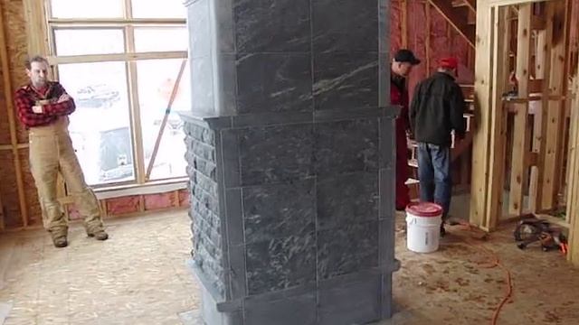 Tulikivi TU2500L Installation - Masonry Heater Design House смотреть онлайн