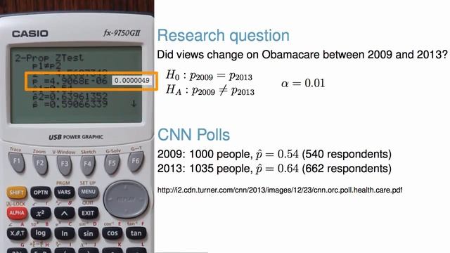 2-Proportion Hypothesis Test and Confidence Intervals using Casio fx-9750GII смотреть онлайн