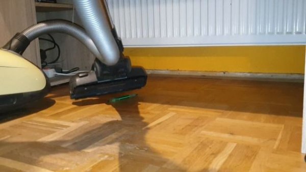 Vacuuming up under my desk