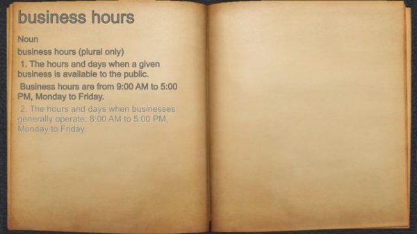 What does business hours mean?