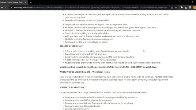 UA Hiring for Business Process Support Assistant Role - Experienced Candidates are Preferred смотреть онлайн