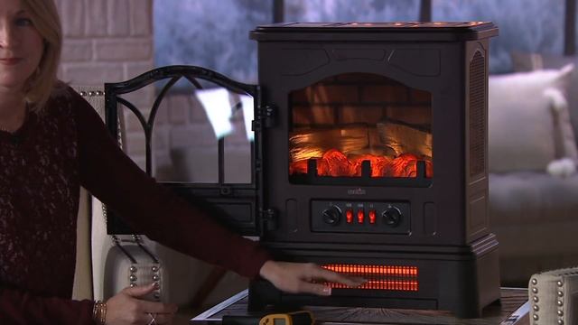 Duraflame Infrared Pedestal Base Stove Heater w/3D Flame Tech on QVC смотреть онлайн