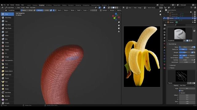 Blender banana modeling tutorial part 2 | Sculpting basics | blender Hindi tutorial смотреть онлайн