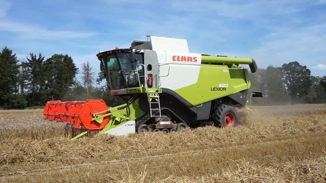 Harvesting Grain | Claas Lexion 620 | Claas C 540