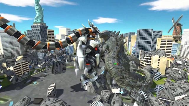 Epic Kaiju War Team Mechagodzilla VS Team Godzilla Earth Animal Revolt Battle Simulator ARBS смотреть онлайн