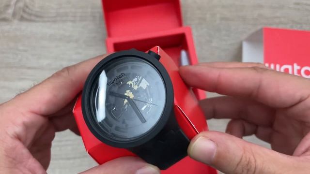Swatch Bioceramic C-BLACK Watch SB03B100 (Unboxing) @UnboxWatches