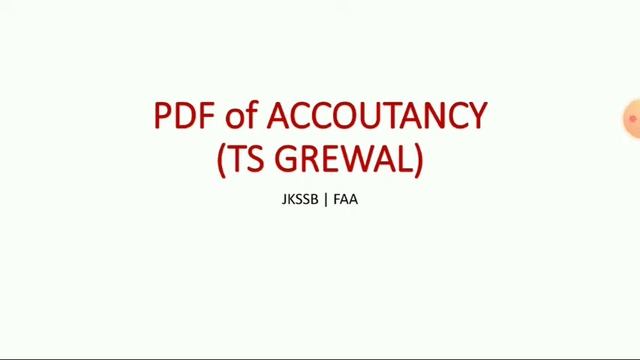PDF of ACCOUTANCY & BOOK KEEPING | How to Download | Very Important for JKSSB | FAA....👌👌 смотреть онлайн