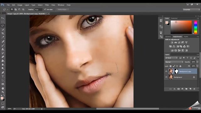 Image Face Retouching In Adobe Photoshop CC | for Billboard смотреть онлайн