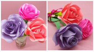 Роза из бумаги | Цветы из бумаги | Оригами Роза | Подарок из бумаги | BEAUTIFUL Paper ROSE Origami