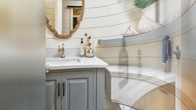 75 White White Tile Powder Room Design Ideas You'll Love ☆ смотреть онлайн