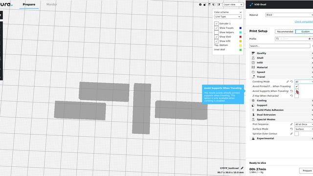 Ultimaker Cura - Combing Mode