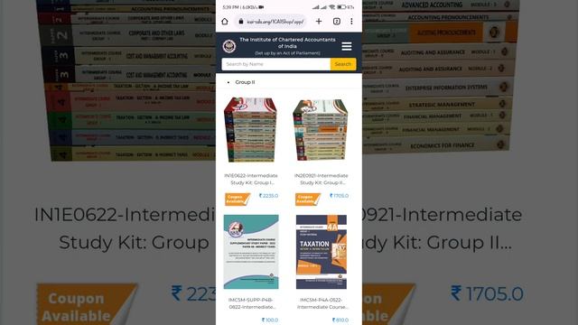 How To Order CA Intermediate Books 📚. Icai CDS Portal. Study Material CA Inter Exam November 2023