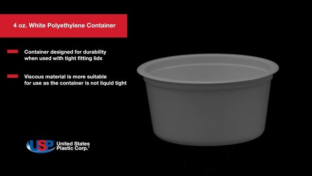 4 oz. White Polyethylene Container | U.S. PLASTIC CORPORATION® смотреть онлайн