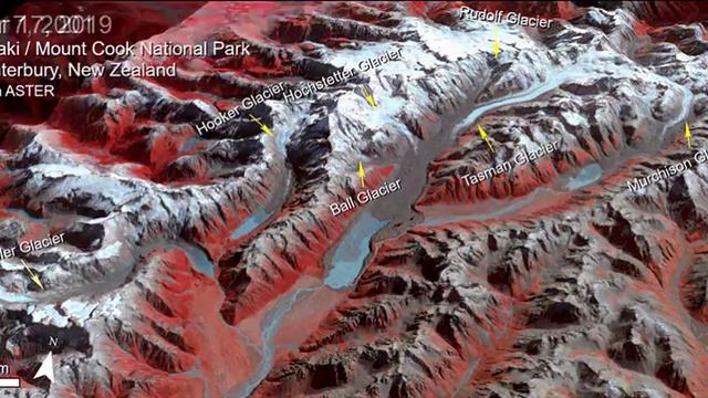 NASA's Terra/ASTER Observes Glacial Retreat in Aoraki/Mount Cook National Park, New Zealand смотреть онлайн