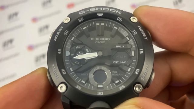 G-SHOCK GA-2000S-1ADR CARBON CORE, REVIEW & SETTING
