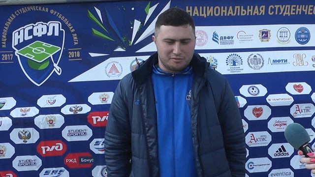 Тренер КубГУ Александр Иваненко после матча КубГУ - ЧГУ (0:0). смотреть онлайн