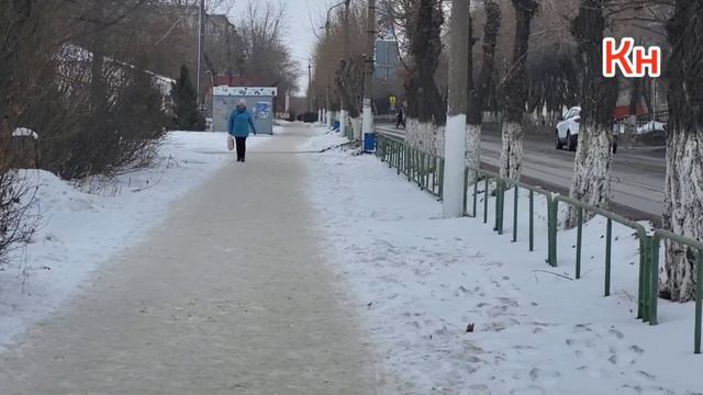 На тротуарах скользко