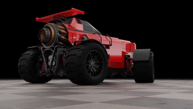 Blender - Rocket Car Concept - Turntable animation смотреть онлайн