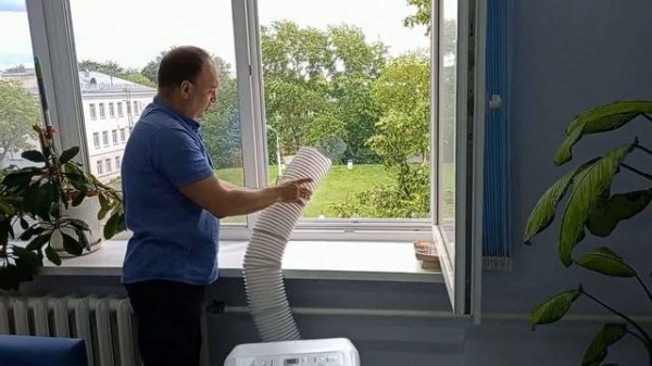 Как вывести горячий воздух от напольного мобильного кондиционера
