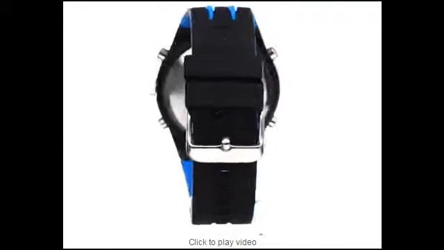 U.S. Polo Assn. Sport Men's US9478 Two-Tone Sport Watch with Black and Blue Silicone Band смотреть онлайн