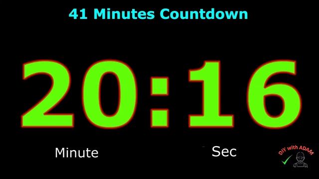 41 Minutes Countdown [Reverse Time] 41 To 0 Minute Timer | Digital Clock | Alarm | Stopwatch смотреть онлайн
