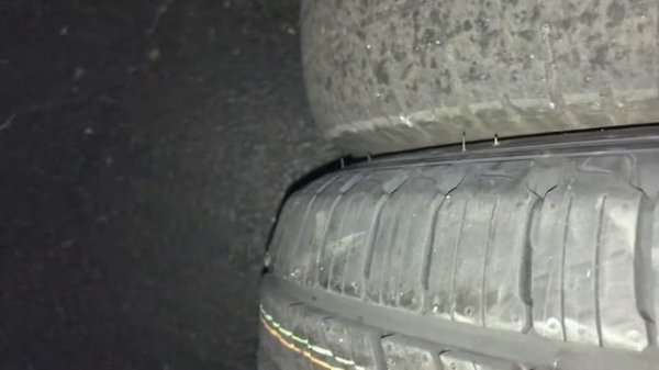 245/65/17 tires compared to 235/70/16 parked in a rut