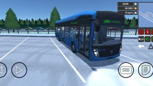 катаюсь на электробусе в игре симулятор московского автобуса