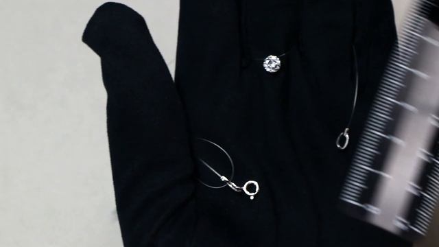 Серебряное колье КЮЗ Del'ta с фианитом Dс070235 смотреть онлайн