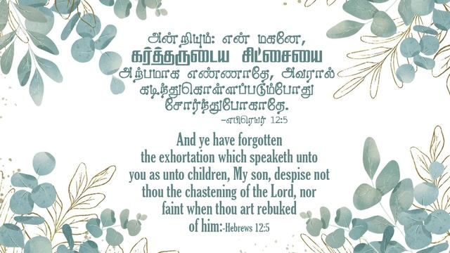 எபிரெயர் 12:5-Hebrews 12:5- MM - 13th August 2022 смотреть онлайн
